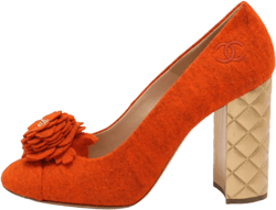 105mm floral-appliqué heeled pumps