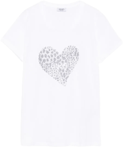 heart-print cotton T-shirt