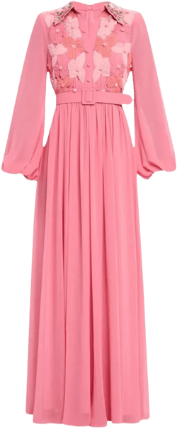 floral-embroidered dress