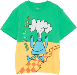 volcano-print t-shirt