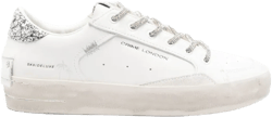 glitter-heel leather trainers