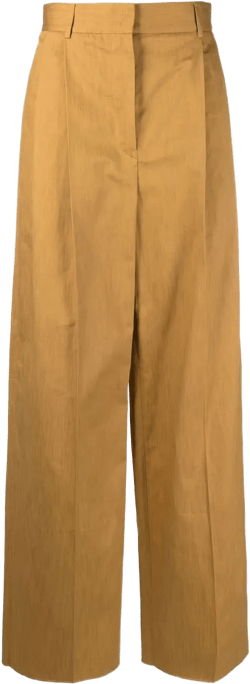 high-waisted wide leg trousers