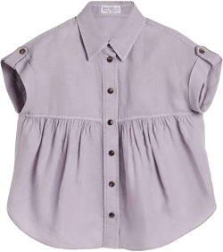 pinpoint-gathered shirt