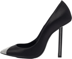 Tower satin heeled pumps