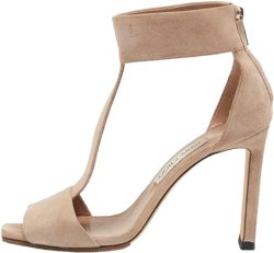 110mm T-strap suede sandals
