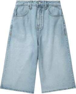 Sig high-waisted denim shorts