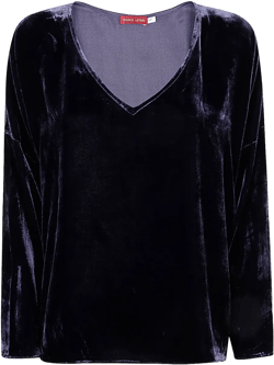 velvet v-neck top