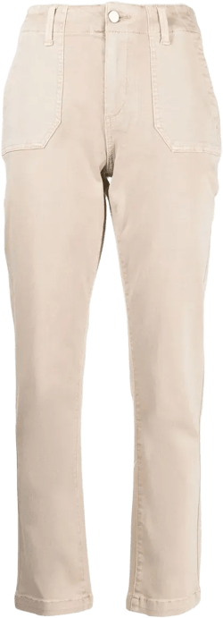 tapered-leg denim jeans
