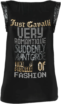 sequin-embellished graphic top