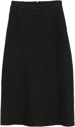 A-line cotton midi skirt