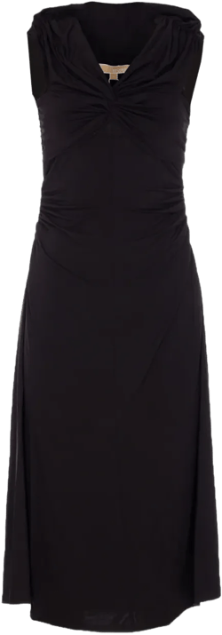 sleeveless ruched dress