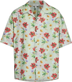 floral-print short-sleeve shirt