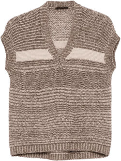 ribbed-knit vest