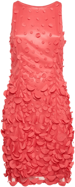 petal-embellished sleeveless midi dress