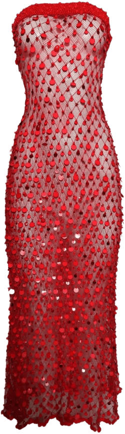 sequin-embellished midi dress