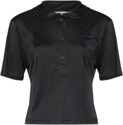 satin polo shirt