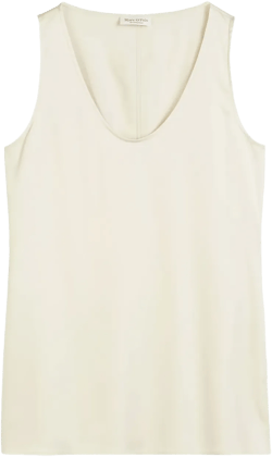 scoop-neck sleeveless top