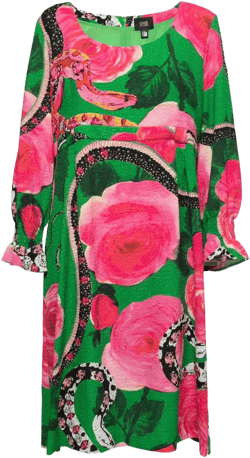 floral-print midi dress