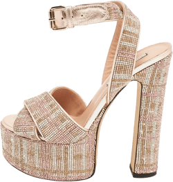120mm rhinestone-embellished sandals