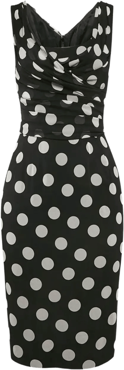 polka-dot print silk dress