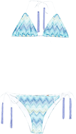 zigzag-motif bikini set