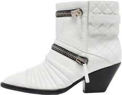 65mm quilted zip-detail ankle boots