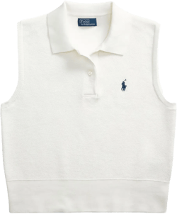 sleeveless polo top