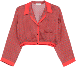printed cropped shirt