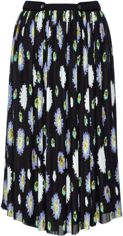 floral-print midi skirt