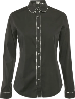 contrast-trim cotton shirt