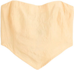 Tie-back tube top in textured satin - SWEET MERINGUE