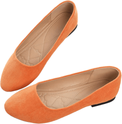 Dear Time Women Block Heel PU Pointed Toe Pumps Shoes 8.5 Upgrade-orange
