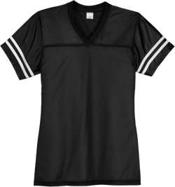 SPORT-TEK Women's PosiCharge Replica Jersey LST307, Black/White, XX-Large