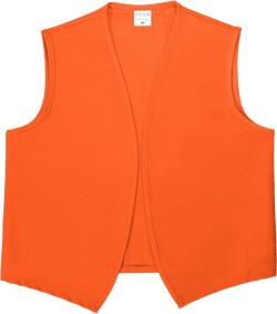 DayStar Apparel Unisex Uniform Vest - No Pockets - Style 740NP Large Orange