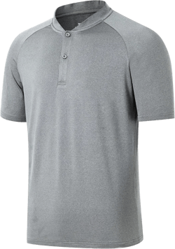 Willit Men's Tennis Shirts Golf Polo Quick Dry Lightweight Collarless Short Sleeve Henley Shirt for Men UPF 50+