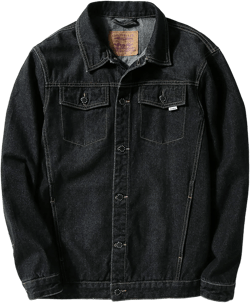 Jean Jacket for Men, Denim Trucker Jacket Casual Loose Fit Plus Size Button Down Coat