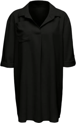 Kenhansion Women's Solid Color Beach Cover Up Swimsuit Sexy Blouse Lapel Button Down 3/4 Sleeve Beachwear Sexy Bikini Dress at Amazon Women’s Clothing store