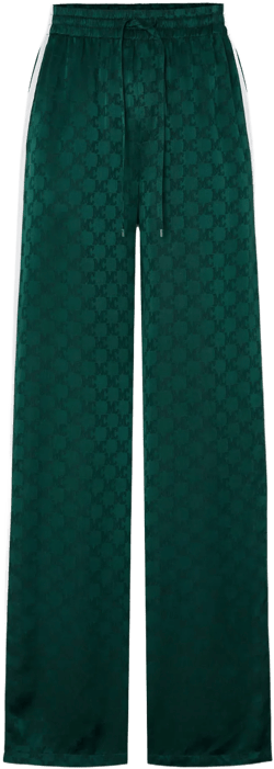 Silk Blend Contrast Pants