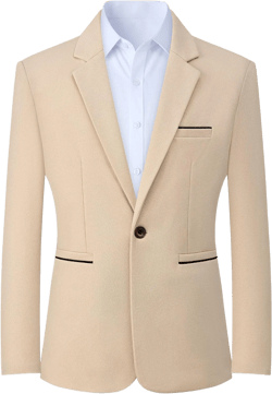 Mylldey Knit Blazer Men Business One Button Suit Jacket Regular fit Casual Sport Coat Mens Blazer