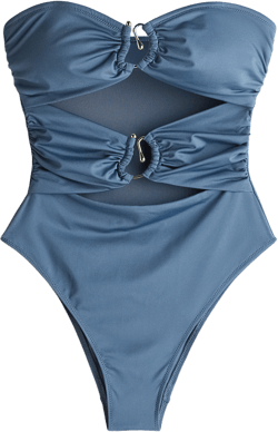 Padded-Cup Bandeau Swimsuit