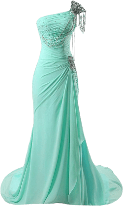 Kivary® Women's Beaded One Shoulder Crystals Chiffon Long Corset Prom Evening Dresses 16 Plus Mint