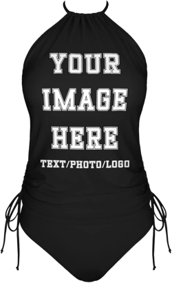 Custom Swimsuit Made in USA Personalized Bathing Suits Swimsuits with Photo Text Logo Style1 XX-Large