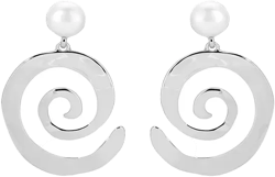 Aura Swirl Mother of Pearl Drop Earrings