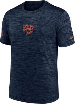 Men's Navy Chicago Bears Sideline Velocity Performance T-Shirt