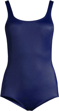 Lands' End Women's D-Cup Tummy Control Chlorine Resistant Soft Cup Tugless One Piece Swimsuit