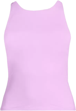Lands' End Women's D-Cup Tugless High Neck Strappy Back Tankini Swimsuit Top