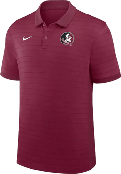 Men's Garnet Florida State Seminoles 2025 Early Season Coaches Sideline Victory Stripe Performance Polo Shirt