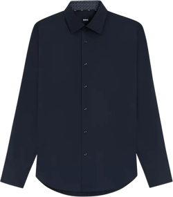 Men's Stretch-Cotton Poplin Regular-Fit Dress Shirt
