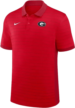 Men's Red Georgia Bulldogs 2025 Early Season Coaches Sideline Victory Stripe Performance Polo Shirt