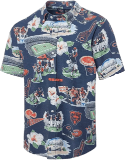 Men's Navy Chicago Bears Scenic Button-Down Shirt